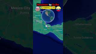 Houston to Quito flight route ✈️ shorts flight airport airplane airlines travel [upl. by Yarak]