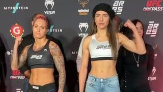 Dorota Norek vs Ivana Siric  Weighin FaceOff  ARES FC 3  rWMMA [upl. by Valerie]