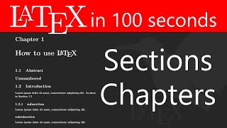 Chapters Sections Subsections and Paragraphs  LaTeX in 100 seconds [upl. by Adnohryt]