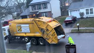 643am garbage pickup Meadowbrook Mack MR truck 367 [upl. by Arelc]