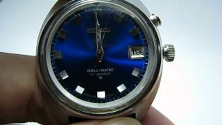 SEIKO BELLMATIC 40057000 ALARM SOUND BLUE DIAL [upl. by Razid]