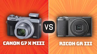 Canon G7 X Mark III vs Ricoh GR III Which Camera Is Better With Ratings amp Sample Footage [upl. by Druce807]