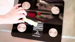 HYLOGY Smart Wireless Bluetooth Body Fat Scale Unboxing Review [upl. by Enyalaj782]