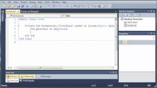 Visual Basic Tutorial  89  Random Number Generator [upl. by Andrus]