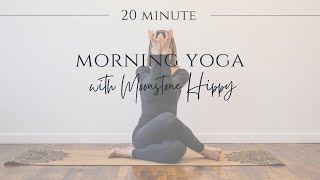 20 Minute Calming Morning Yoga [upl. by Kerge]