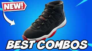 BEST COMBOS FOR NEW AIR JORDAN 11 BLACKGYM RED SHOE  Fortnite [upl. by Attiuqal116]