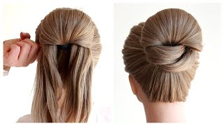 😱 Easy High Bun 😱 Wedding Prom Updo Hair Tutorial by Another Braid shorts [upl. by Honig181]