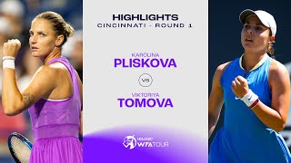 Karolina Pliskova vs Viktoriya Tomova  2024 Cincinnati Round 1  WTA Match Highlights [upl. by Faus]