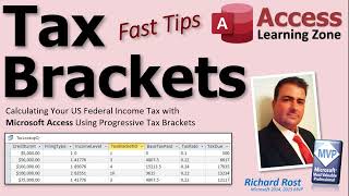 Calculating Your US Federal Income Tax with Microsoft Access Using Progressive Tax Brackets [upl. by Orlantha360]