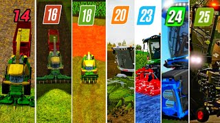 fs14 vs fs16 vs fs18 vs fs20 vs fs23 vs fs24 vs fs25  corn chopper and graphics Comparison [upl. by Annavoig]