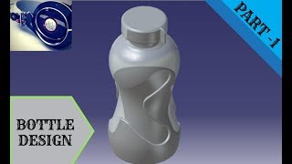 Bottle design part1  CATIA v5  Surface modelling [upl. by Noled]