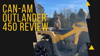 Canam Outlander 450 Review [upl. by Neemsay]