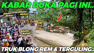 INNALILLAHI KABAR DUKA PAGI INI  Truk Hino Blong Rem Terguling amp Terbalik Di Depan Warung Warga [upl. by Anthea]