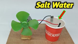 How to make free energy generator with salt water  dc motor project  new technology [upl. by Wickham]