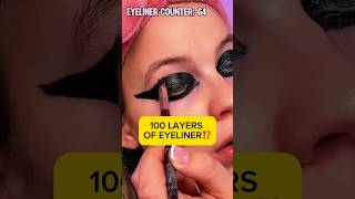 100 LAYERS OF EYELINER CHALLENGE‼️ stained for life [upl. by Mansoor]