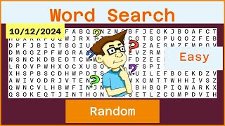 Word Search Easy  Random  10122024 [upl. by Linzer]