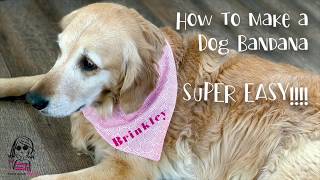 How to make a Dog Bandana  Beginner Sewist Friendly [upl. by Heringer]