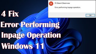 Error Performing Inpage Operation Windows 11  4 Fix [upl. by Leizahaj425]