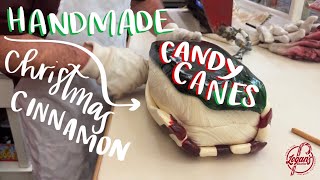 Handmade Christmas Candy Canes 🎅🏼🎄Trust the Process  Logans Candies [upl. by Eadmund]