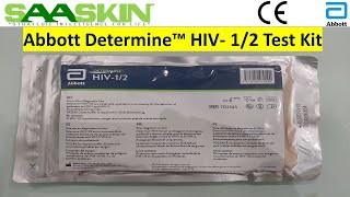 Abbott Determine™ HIV 12 Test Kit  HIV1 amp HIV2 Antibody Detection  Unboxing  7D2347 [upl. by Camfort]