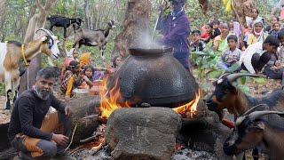 मटण शिजलं या लवकर खायलाआदिवासी बांधवांचा दुर्गुबाईचा नवसएकाच दिवशी शंभरहून अधिक बोकड कापले [upl. by Atinek]