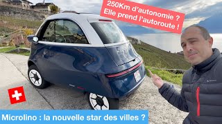 Essai Microlino une minivoiture électrique qui peut prendre lautoroute [upl. by Nodnalb]