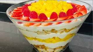 Easy Mango berries triflejust simply food [upl. by Nwotna]