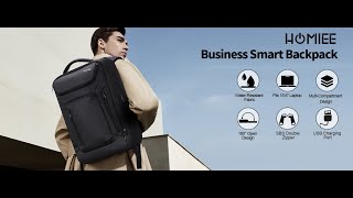 HOMIEE Business Backpack Waterproof Carry on Travel Laptop Backpack 156 Inch with USB Charging Port [upl. by Ken]