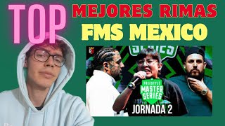 REACCIÓN MEJORES RIMAS DE FMS MÉXICO J2 [upl. by Nnilsia14]