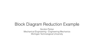 Block Diagram Reduction Example [upl. by Lidstone]