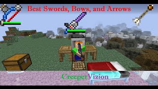 Tinkers Construct Tutorial Best Swords Bows and Arrows [upl. by Niamert103]