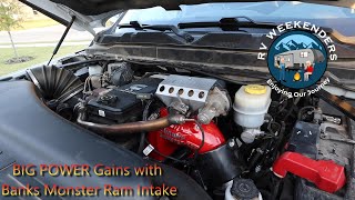 BIG POWER Gains with Banks Monster Ram Intake monster ram intake ram3500  cummins ram [upl. by Dagmar318]