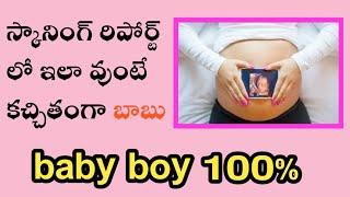 baby boy ob 23 trimester scan report telugubaby boy doppler scan report telugu [upl. by Suolkcin622]