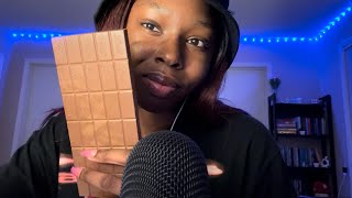 ASMR Chocolate Tapping Scratching amp Eating [upl. by Cherri]