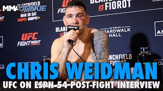 Chris Weidman Has No Intention to Retire Backs Result After Eye Poke  UFC on ESPN 54 [upl. by Anazus427]