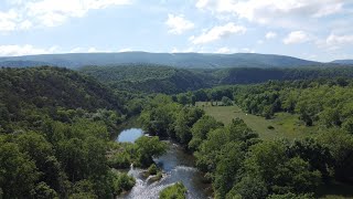 Fly Over in 4K  Cacapon River WV  Memorial Day 2021 [upl. by Scotti]