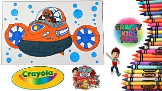 PAW Patrol Crayola GIANT Coloring Page Zuma Ready Set Get Wet [upl. by Nurav]