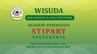 WISUDA AHLI MADYA DAN AHLI PRATAMA AKADEMI PARIWISATA STIPARY YOGYAKARTA TAHUN AKADEMIK 2023  2024 [upl. by Dnomra398]