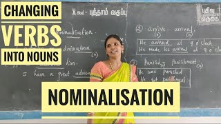 std 10  Nominalisation  converting other parts of speech into noun [upl. by Odnolor]