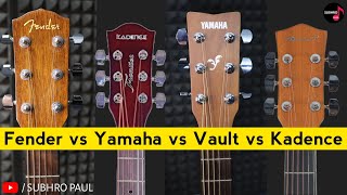 Best Guitar Under 4000₹ To 20000₹ For Beginners  Vault VS Kadence VS Yamaha VS Fender Sound Review [upl. by Bushweller]