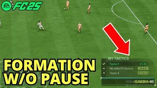 How To Change Formation Without Pausing Game in FC 25  Change Tactics [upl. by Margetts]