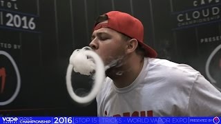 VC Cloud Championship 2016  World Vapor Expo  Vape Tricks [upl. by Krock]