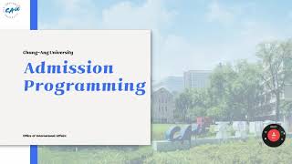 ChungAng University Admission Programming [upl. by Kealey]