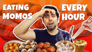 Eating Momos Every Hour for a Day  Toughest Food Challenge Reupload [upl. by Nevsa]