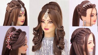 5 bridal hairstyles kashees l Easy Diwali hairstyle l Front variation l wedding hairstyles kashees [upl. by Dennett527]