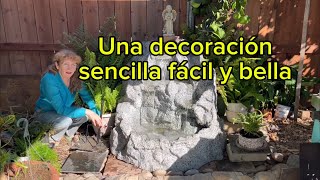 Decorando la cascada con helechos en canastas colgantes [upl. by Ynaffyt]