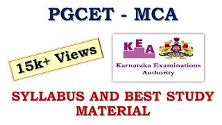 PGCET MCA Syllabus and Study Material [upl. by Anurb]