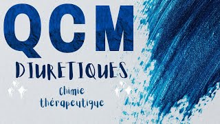 Qcm chimie thérapeutique cours des Diuretiques [upl. by Etac]