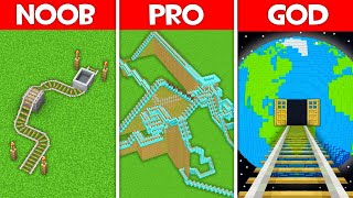 Minecraft Battle ROLLER COASTER HOUSE BUILD CHALLENGE  NOOB vs PRO vs HACKER vs GOD in Minecraft [upl. by Augusta]