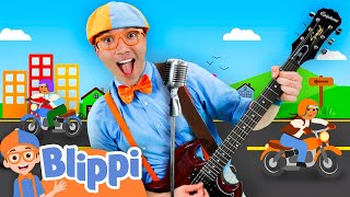 Motorcycle Song  Blippi Songs 🎶 Educational Songs For Kids [upl. by Levram]